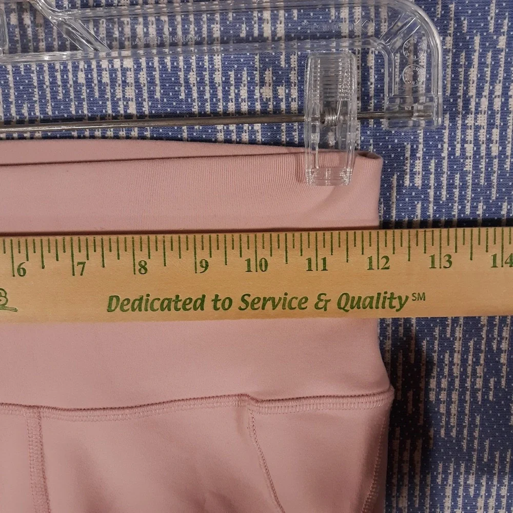 Alo Yoga Leggings Womens Size XS Pink Mesh Leg Fitted Athletic
